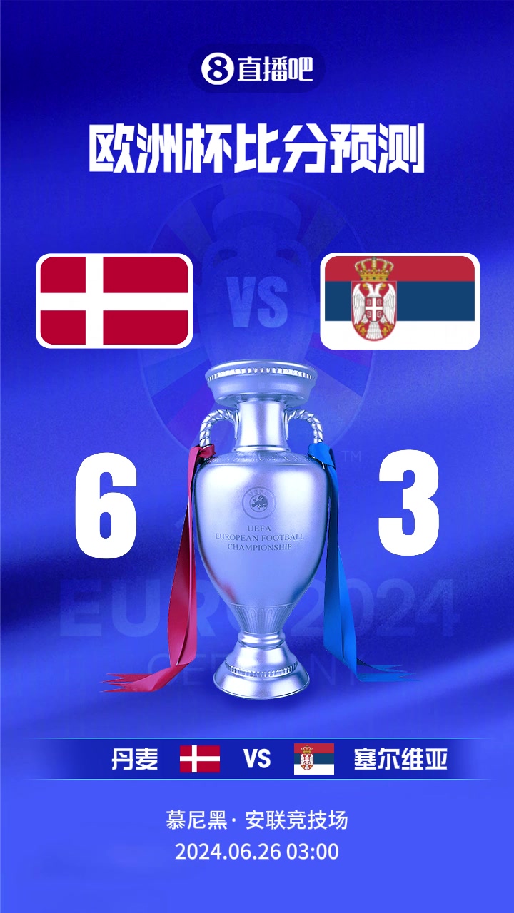 出线生死战！欧洲杯丹麦vs塞尔维亚截图比分预测